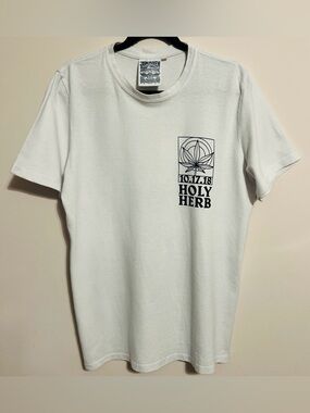 Jungmaven White Holy Herb Graphic Short Sleeve Tee